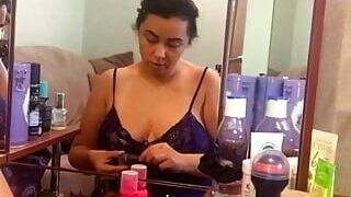 Chubby milf get ready for lover visit!