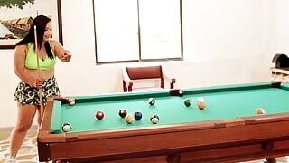 I fucked my young friend who was trying to give me pool lessons