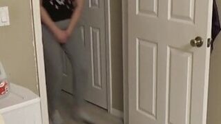PISSING HER PANTS!!!  HOT MILF CAN'T HOLD HER PEE!!!
