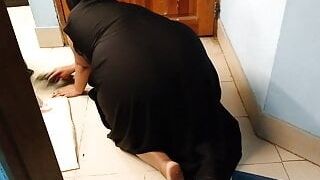 (Kuwait Maid Ki Jabardast Chudai malik) Arab Muslim borka & Hijab Maid Fucked by owner - hot cum in big ass hindi audio