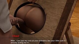 Coed Conquest-His cock cant resist the sexy black stockings
