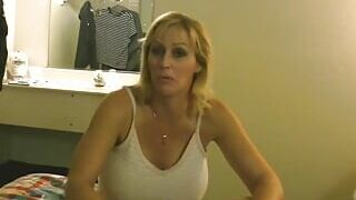 Big Tits MILF Blonde Whacked Out Whore Sucks Tiny Dick and Fucks It Too in Dirty Hotel Hoard!