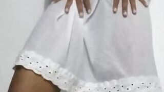 Sri lankan cute girl sexy stripdance with sexy underskirt