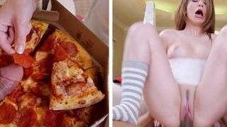 BANGBROS - Small Joseline Kelly Receives Some Additional Rod On Her Pizza