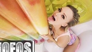Skinny Blond Stunner Emma Hix Gets Crammed With Brad's Good-Sized Spear In Her Inflatable Apartment