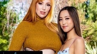 Lauren Phillips And Alexia Anders Spend Their Spring Break Home Milking Together