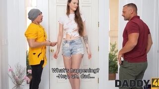Long-legged teen loves to fuck older guys