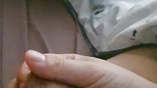 Step mom take step son dick in her hand and handjob his head