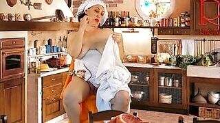 Cinderella without panties sews dresses for her stepmother and stepsisters. She is not allowed to masturbate.31