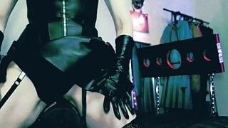 Fetish Leather Facesitting Mistress Eva Dominatrix Femdom BDSM Goddess Kink Slave Big Ass