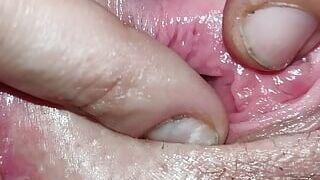 Pussy Gap Close Up Hairy Masturbation