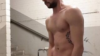 German boy Public outdoor self facial cum piss swallow naked muscle small dick big cock young straight fit masturbation