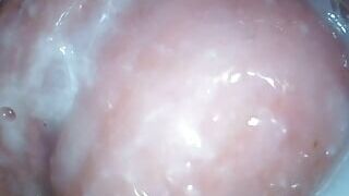 Endoscope Pussy Fick - Internal camera in wet pussy - Cervix View