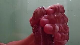 hot dick middle age enjoys in the bath