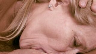 A stunning German lady with blonde hair gets fucked by a thick pecker