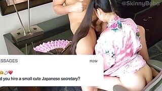 Cheating With The Small Japanese Secretary - Best Asian Blowjob