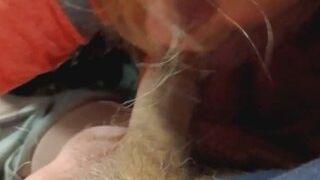 Old lady sucking dick blowjob