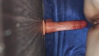 Close Up Orgasm showing me quiver on my dildo