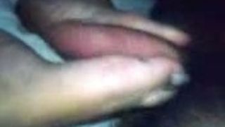 Gorgeous BBW wife gives me footjob and strokes her wet pussy