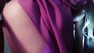A horny guy is fucking a horny blonde milf with big tits and then cums in her mouth