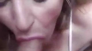 Close up Blowjob and Cum in Her Mouth