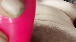 Styling pubes with lumpy lube and gaping my tight tiny pussy holr