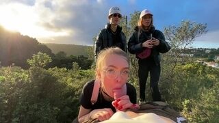 Nerdy Blonde Teen Pleased Me With a Nice Public Blowie During Our Hike