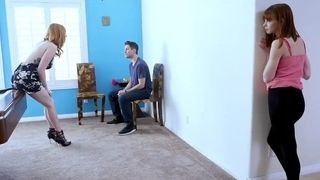 GF peeks on BF being dominated by mistress stepmother Lauren Phillips