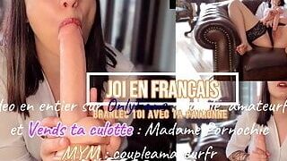 "Joi in French, your boss guides your handjobs and dildoing her tight little pussy"