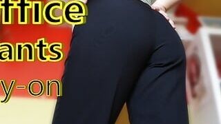 Office pants try on ASMR