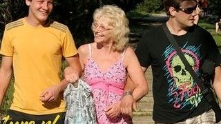 Super-Naughty Grandma Smashed In The Forest By two Youthfull Boys