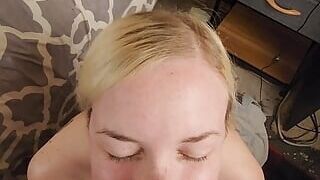 Mama_Foxx94 - Sucking a hard cock and getting covered in cum!