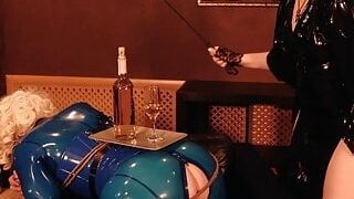 XXX Clip Latex Bondage Video - Sexy Blonde MILFs in Rubber Shibari - model Arya Grander