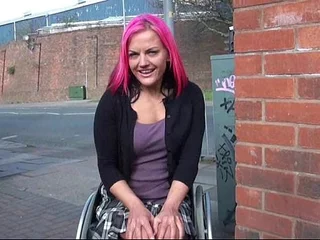 Wheelchair caper Leah Vanity yon uk optimistic plus alfresco nudity